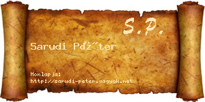 Sarudi Péter névjegykártya