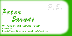 peter sarudi business card